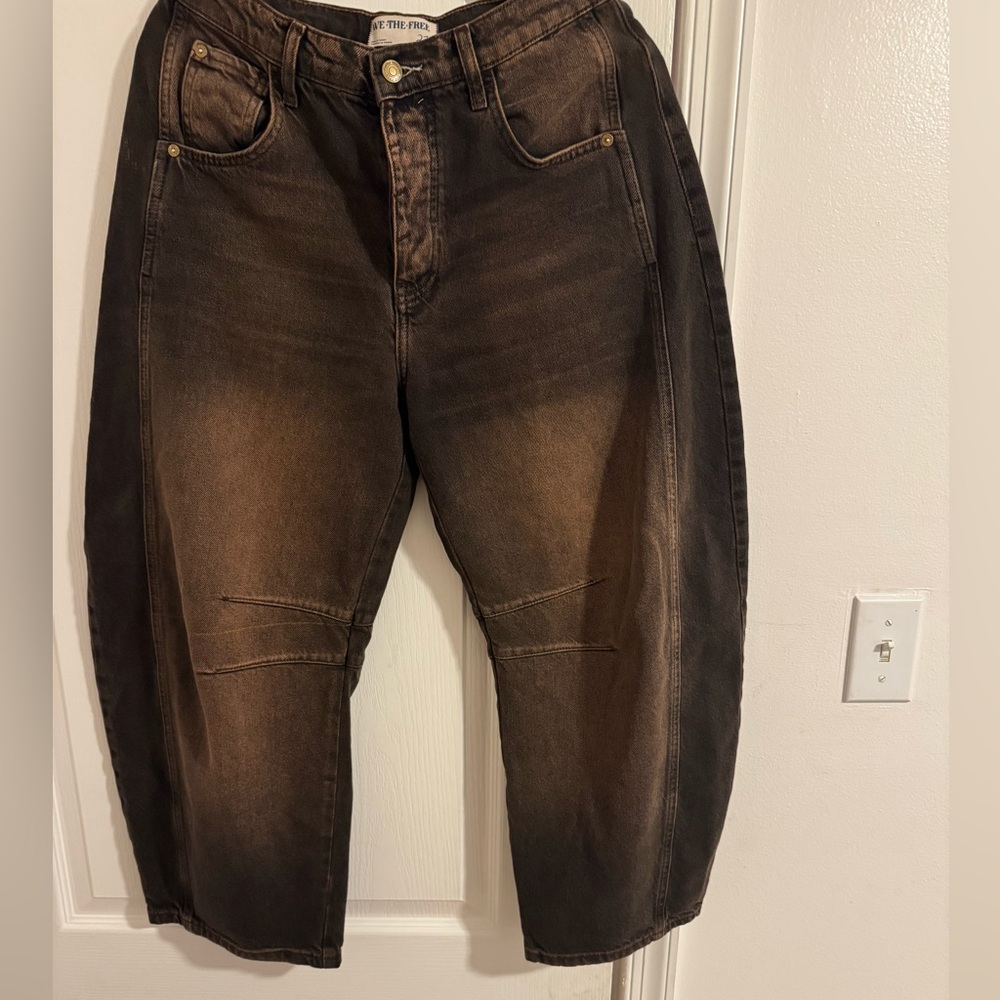 We The Free Barrel good luck to all Distressed Brown Jeans